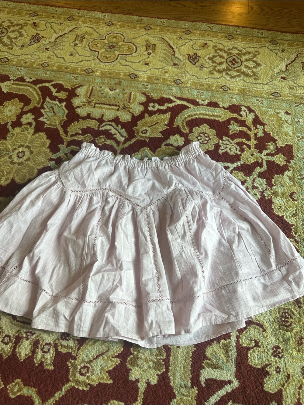 Light purple Tiered Cotton Skirt - Picture 3 of 3